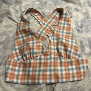 LA Heart Top | Plaid Crop Top
